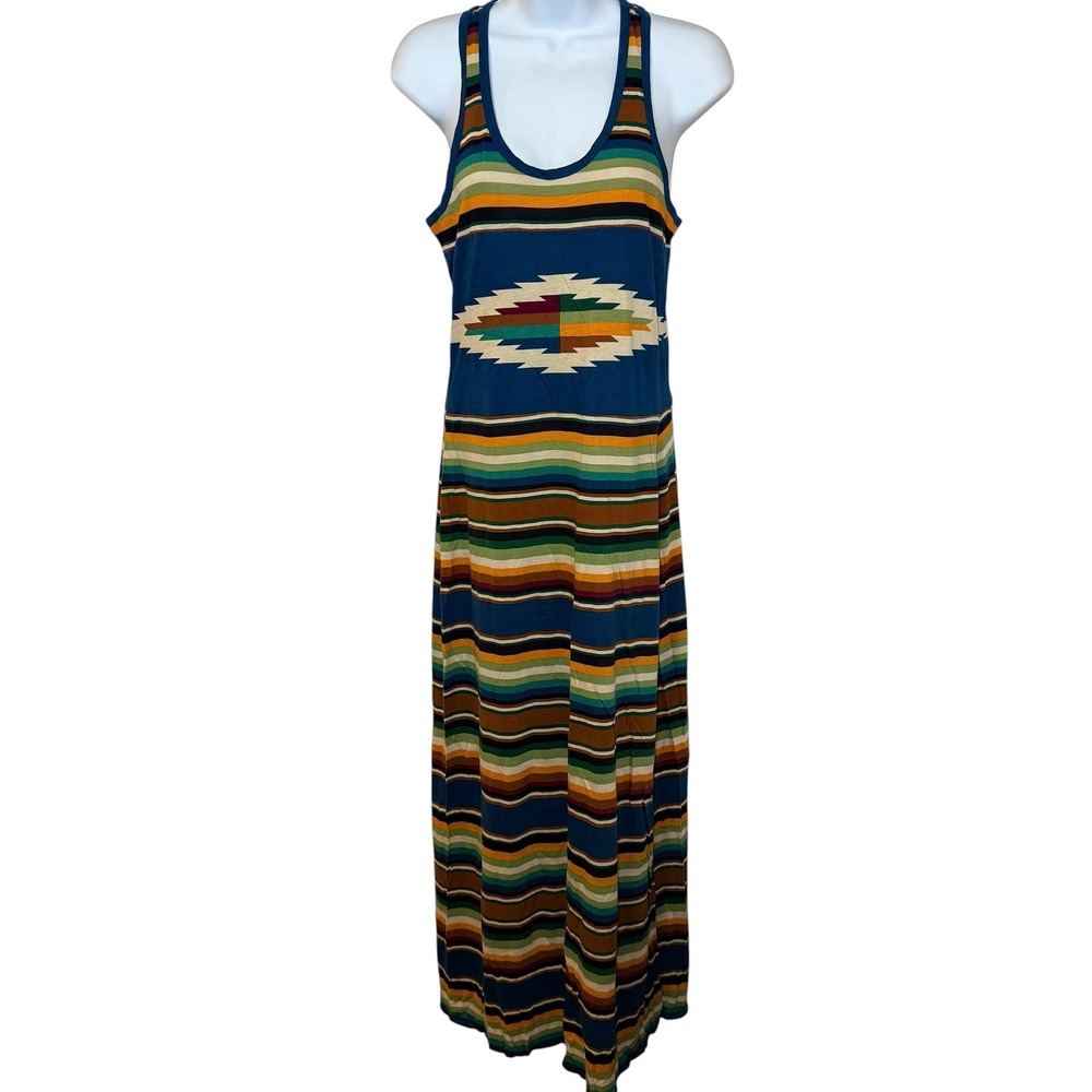 Denim & Supply Ralph Lauren Southwestern Striped Maxi‎ Dress XS Racerback Aztec